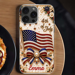4th of July American Flag Personalized Phone Case