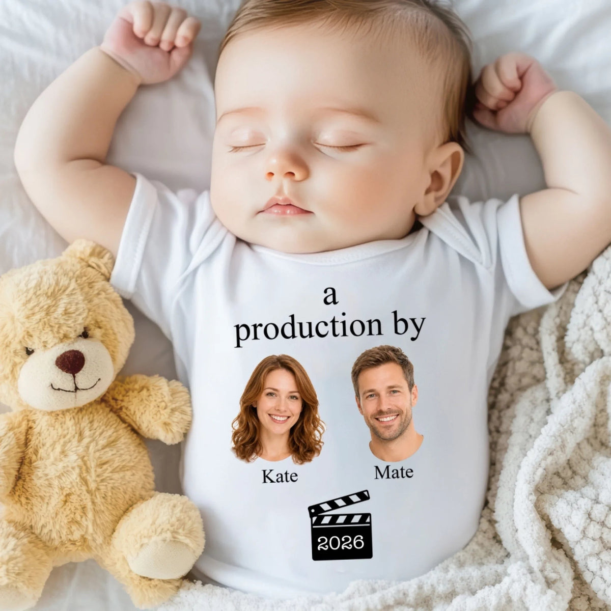 A Big Love Made from Mom Dad Personalized Baby Onesie Gift for Mom Dad New Baby Kids Gift with Custom Parents Name