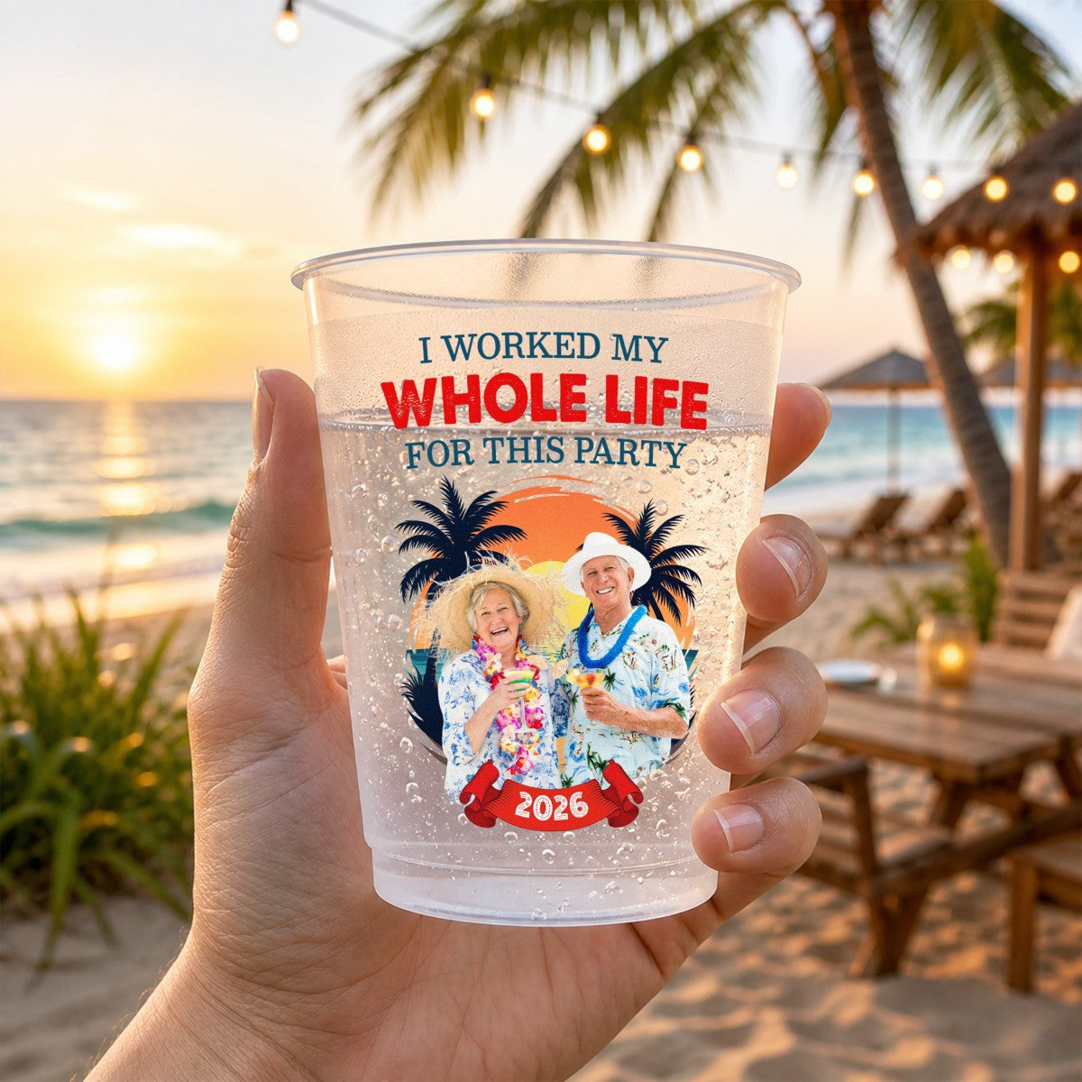 Custom Photo Party Cups - Personalized Funny Retirement Gifts For Her, Him
