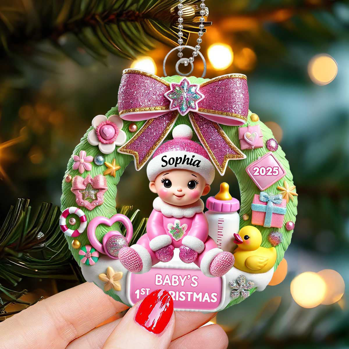Baby's First Christmas - Personalized Ornament, Christmas Keepsake for Baby
