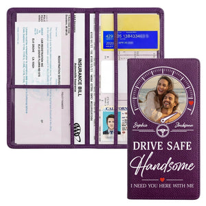 My Heart Rides With You - Personalized Custom Car Document Holder