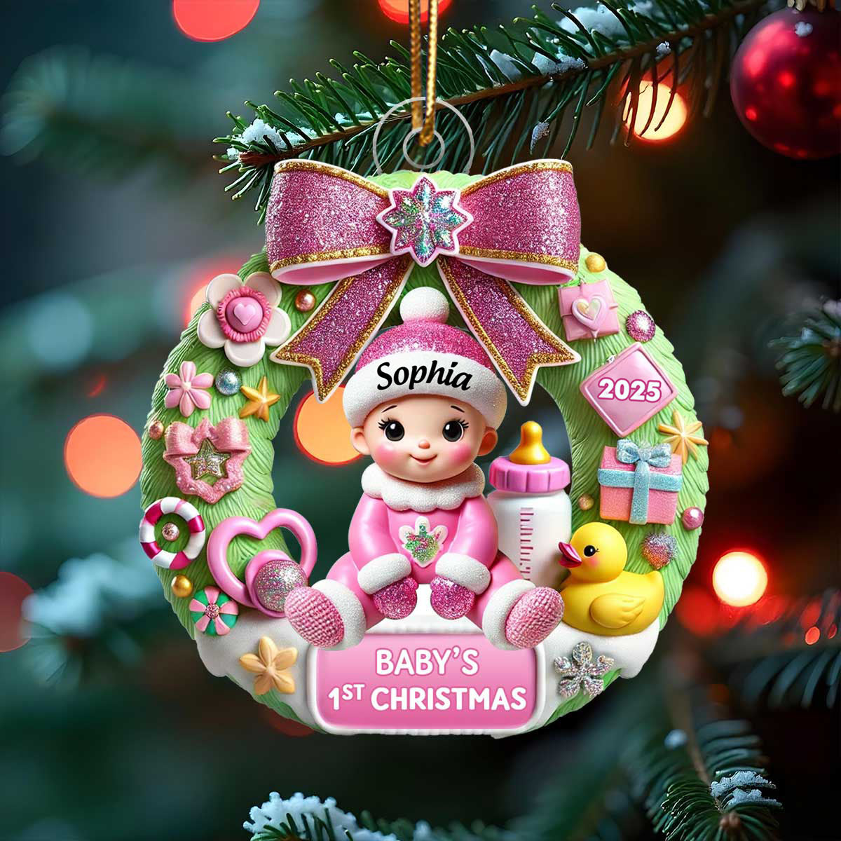 Baby's First Christmas - Personalized Ornament, Christmas Keepsake for Baby