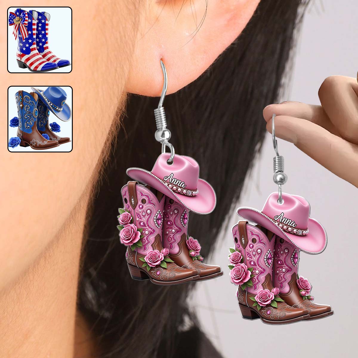 Cowgirl Boots - Personalized Cowgirl Earrings