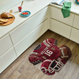 Love Football - Personalized Football Non-Slip Tufted Rug