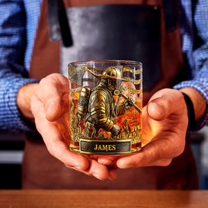 Proud Firefighter - Personalized Firefighter Whiskey Glass