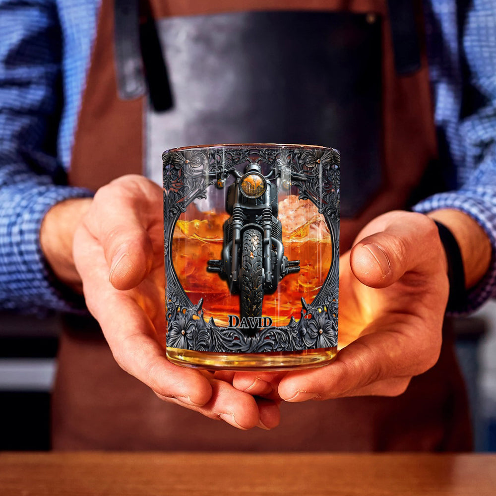 Personalized Biker Whiskey Glass