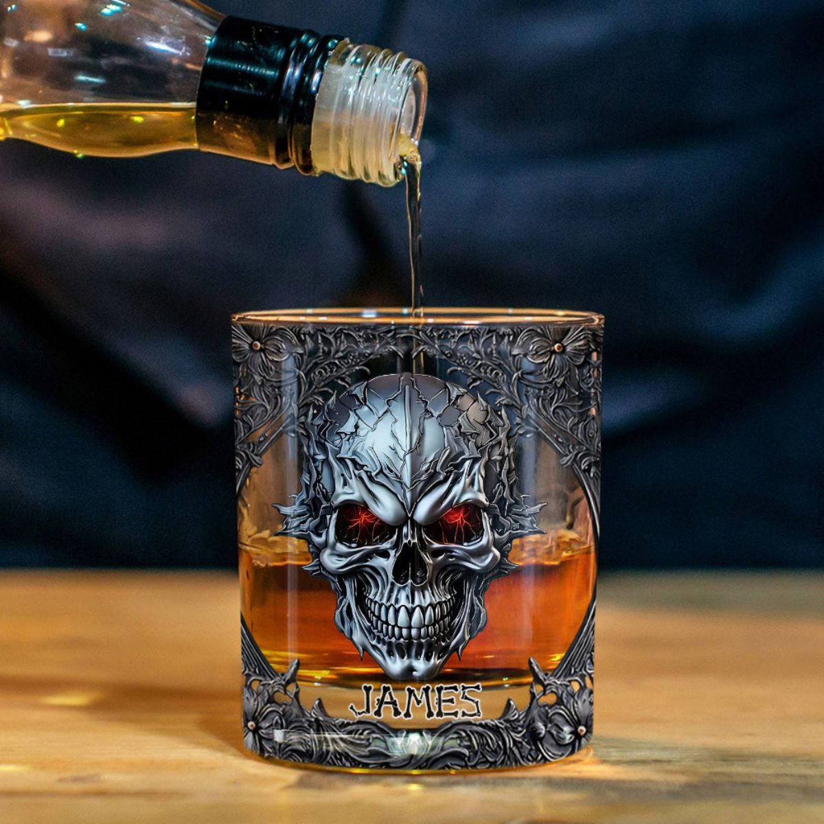Cool Skull - Personalized Skull Whiskey Glass