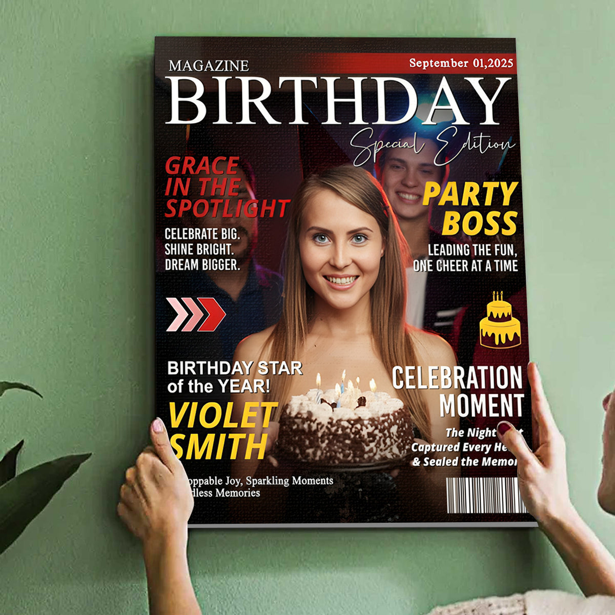 Custom Birthday Magazine Cover, Custom Gift for Best Friend, Bestie Gifts, Gift for Her, Best Friend Custom Birthday Magazine