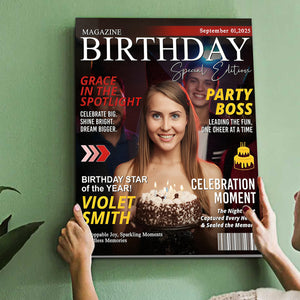 Custom Birthday Magazine Cover, Custom Gift for Best Friend, Bestie Gifts, Gift for Her, Best Friend Custom Birthday Magazine