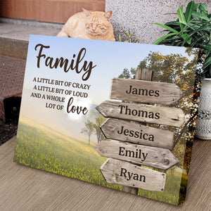 Christmas Gift For Families – Personalized Canvas With Family Names