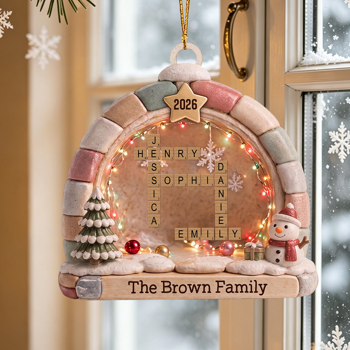 "Our Family" – Personalized Acrylic Hanging Ornament | Gift For Family Lovers