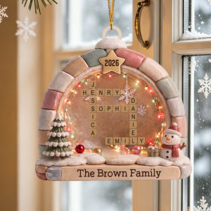"Our Family" – Personalized Acrylic Hanging Ornament | Gift For Family Lovers