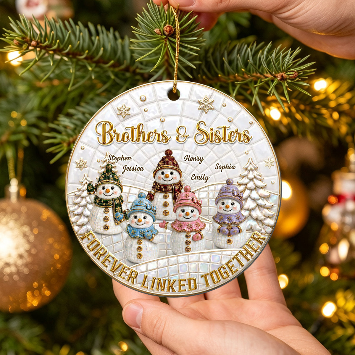 Personalized "Forever Our Bond" Acrylic Ornament – Heartfelt Keepsake Gift