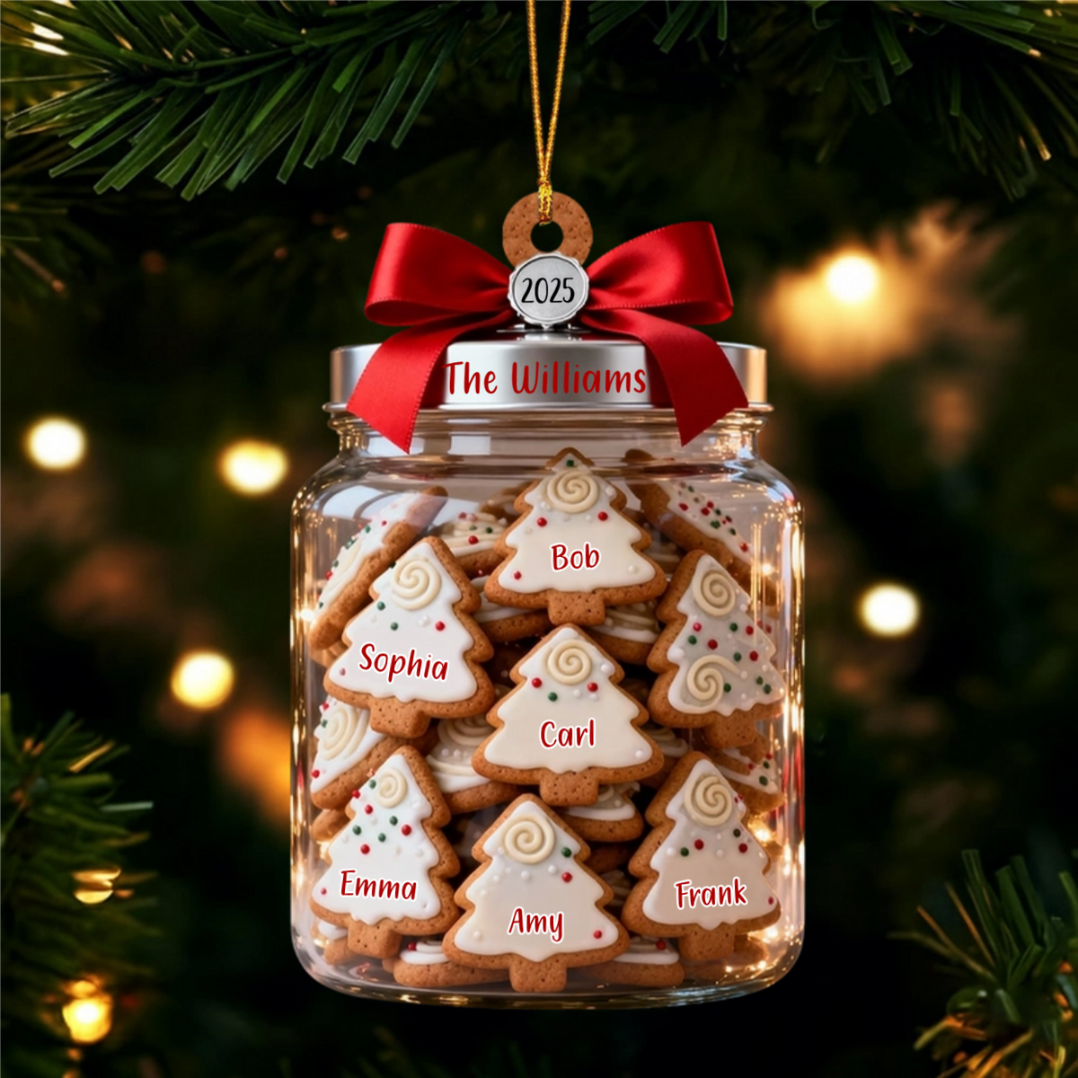 Christmas Tree Cookies Our Family - Personalized Acrylic Ornament