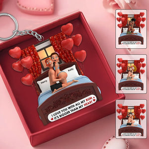 Cheeky Couple Personalized Acrylic Keychain Gifts For Couple