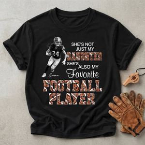 Personalized "Favorite Football Player" T-Shirt – Custom Photo Gift For Grandson & Football Fans