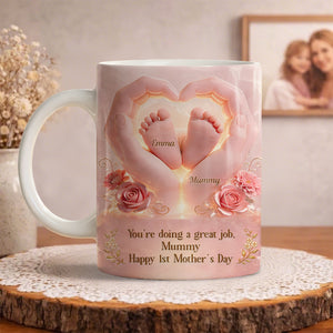 Personalized 1st Mother's Day Mug – "Happy 1st Mother's Day" For Mum From Baby
