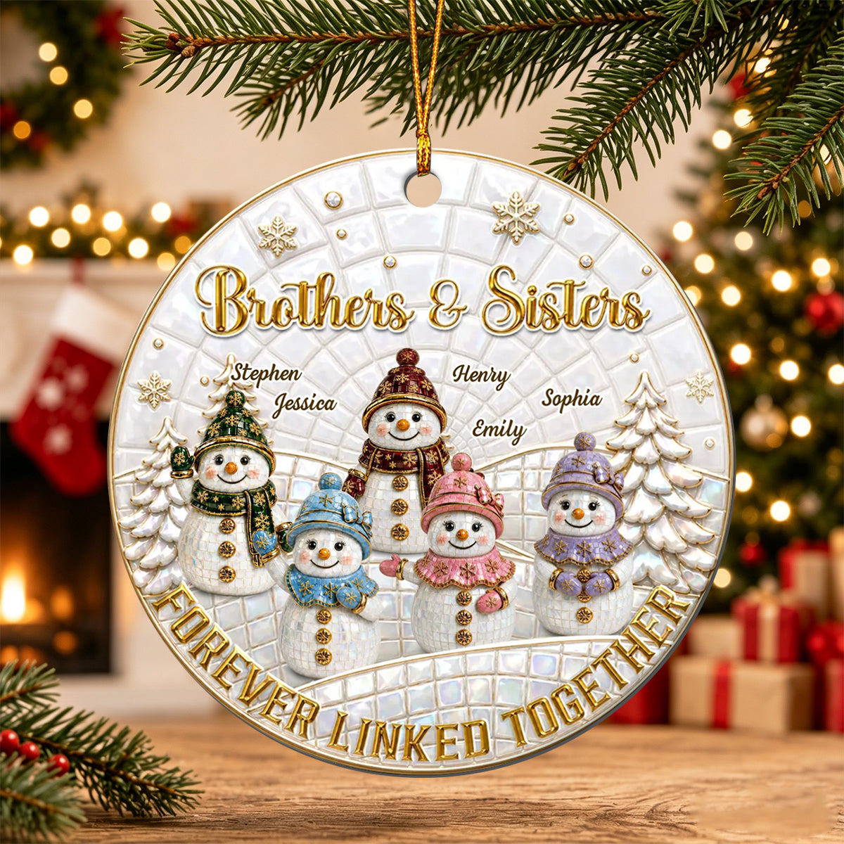 Personalized "Forever Our Bond" Acrylic Ornament – Heartfelt Keepsake Gift