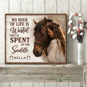 Horse Girl Personalized Canvas Poster Custom Name Equestrian Quote Gift For Horse Lovers