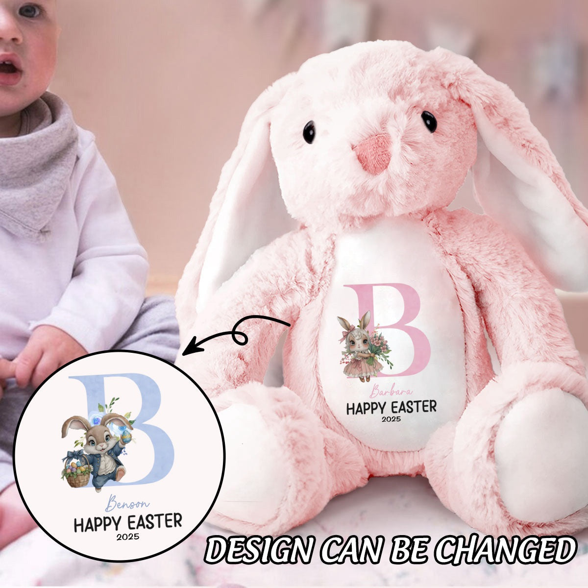 Family Personalized Custom Easter Bunny Plush - Easter Gift For Family Members
