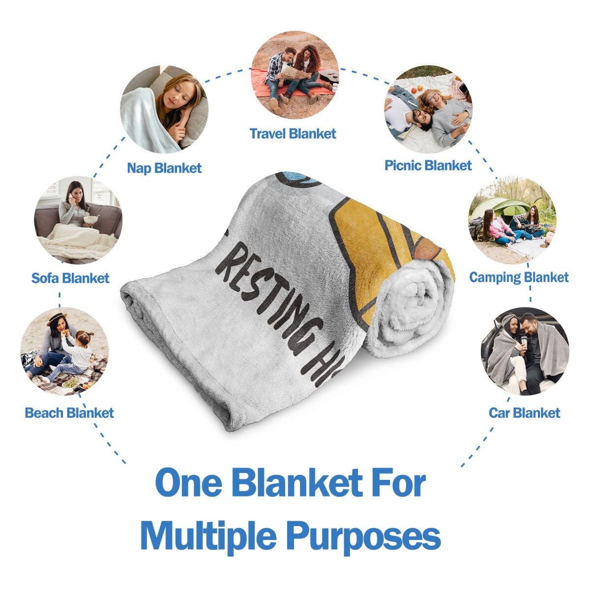 Dad Is Not Sleeping, Personalized Custom Blanket, Funny Dad Blanket Gifts for Husband