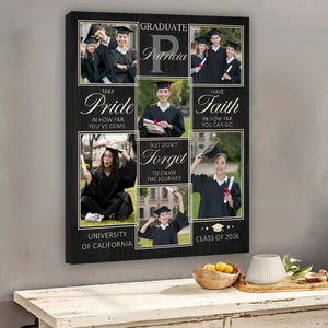 Personalized Graduation Photo Canvas Poster, Custom Senior Photo Wall Art, Graduation Gift For Him Her