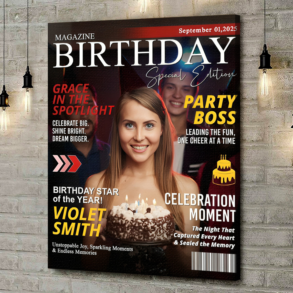 Custom Birthday Magazine Cover, Custom Gift for Best Friend, Bestie Gifts, Gift for Her, Best Friend Custom Birthday Magazine