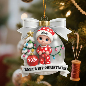 Baby's First Christmas Keepsake – Personalized Acrylic Ornament For Newborns