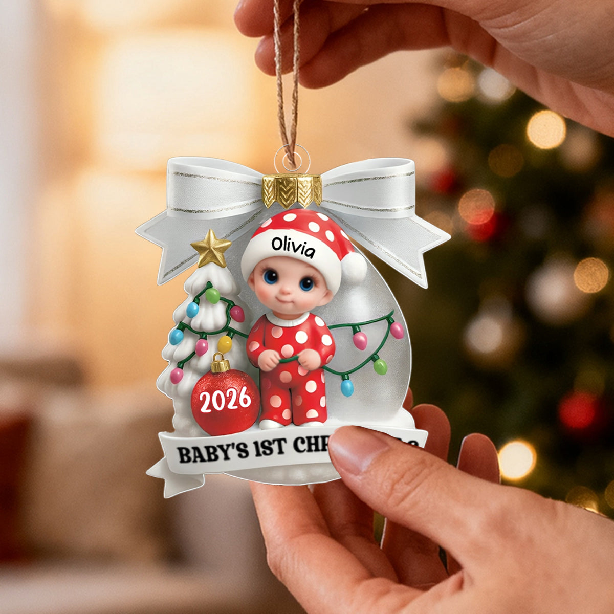 Baby's First Christmas Keepsake – Personalized Acrylic Ornament For Newborns