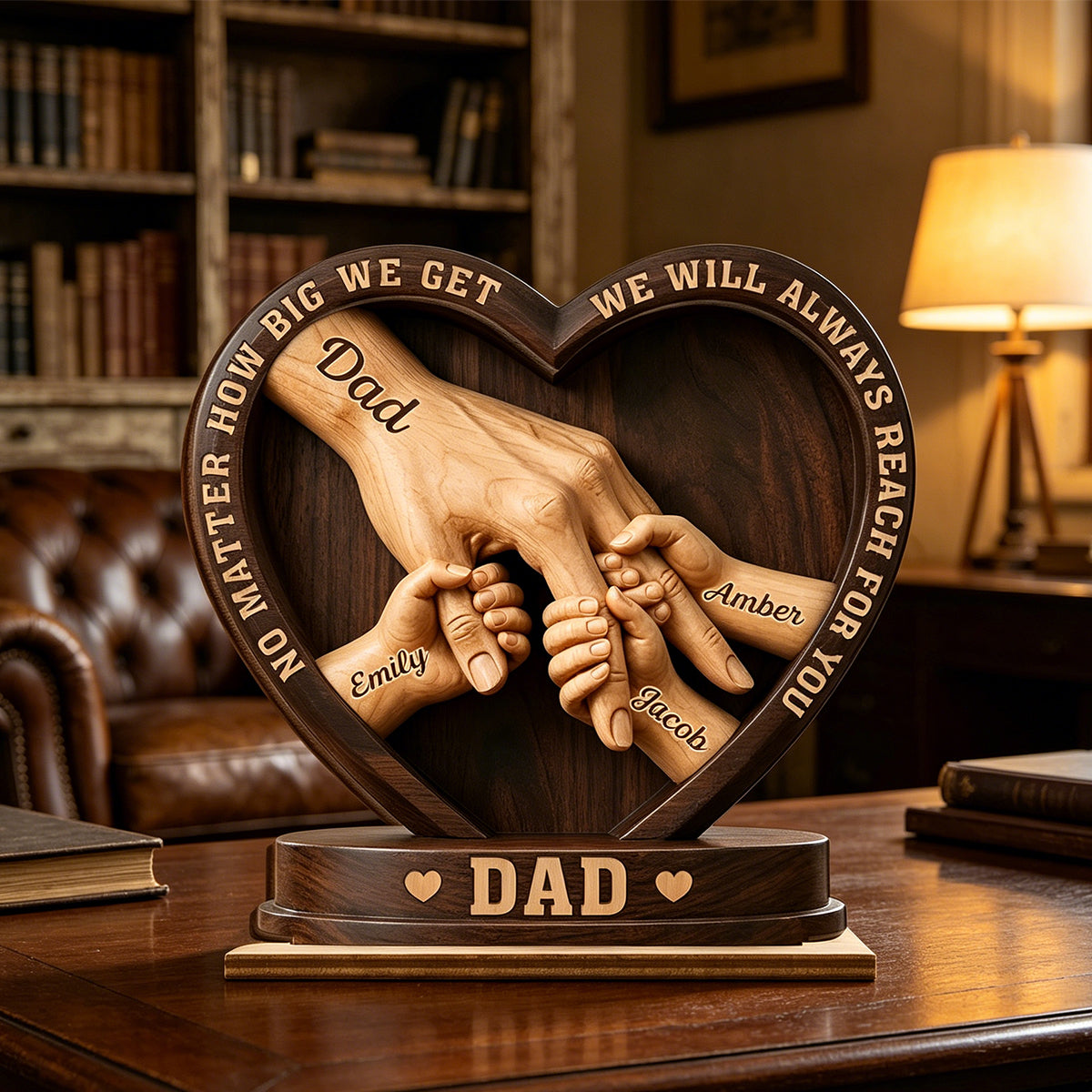 Custom Wooden Plaque - Personalized Father's Day Birthday Gifts For Dad, Grandpa - Crafted With Love