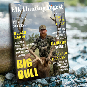 Elk Hunting Digest Personalized Canvas, Custom Photo Elk Hunter Magazine Cover