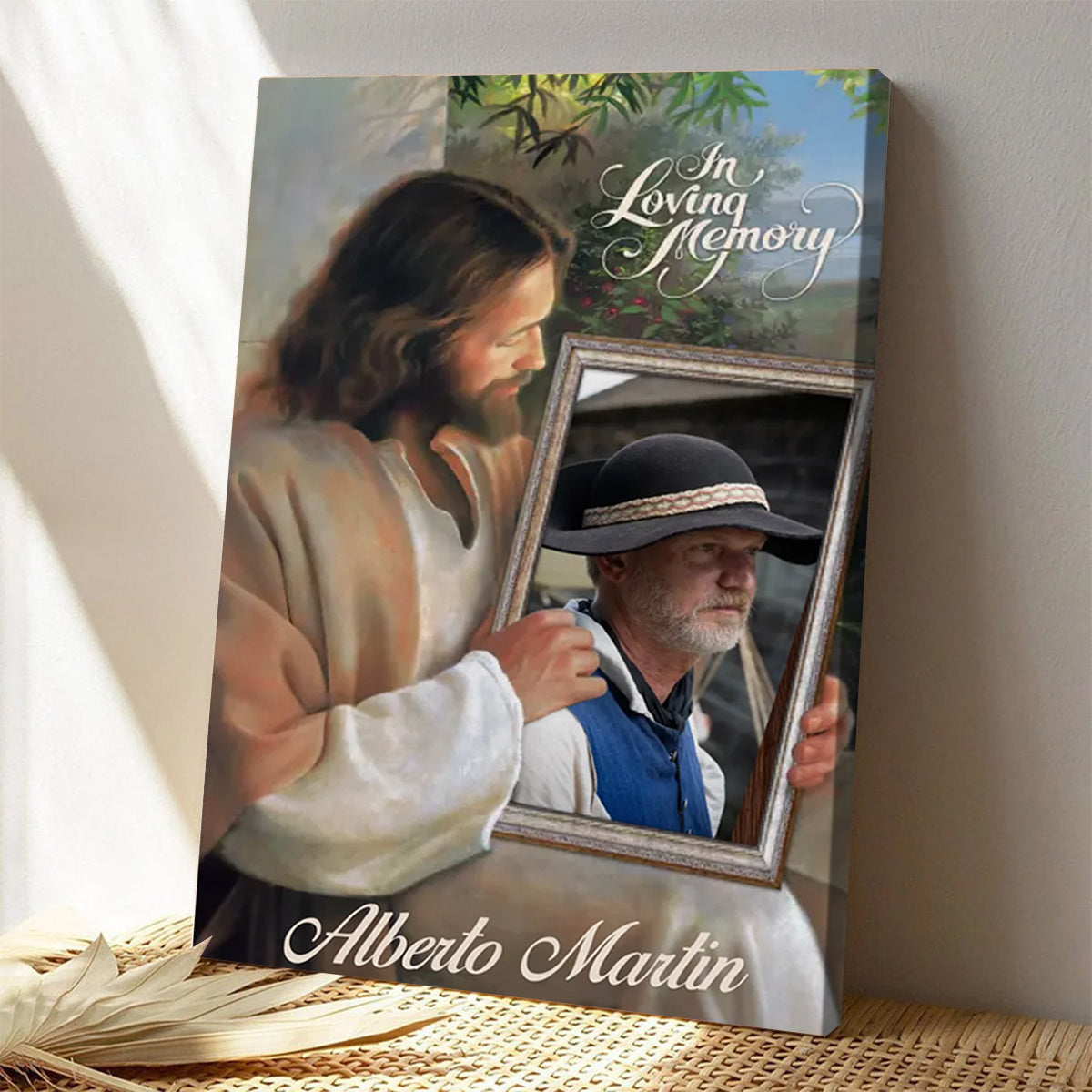 Personalized Jesus Memorial Gift In Loving Memory Canvas Poster
