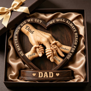 Custom Wooden Plaque - Personalized Father's Day Birthday Gifts For Dad, Grandpa - Crafted With Love