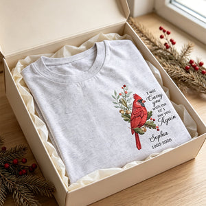 Sympathy Gift For Loss Of Loved One – Personalized Cardinal Memorial Shirt & Hoodie "Your Wings Were Ready, But Our Hearts Were Not"