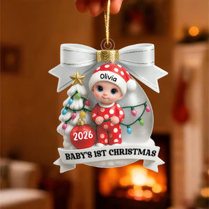 Baby's First Christmas Keepsake – Personalized Acrylic Ornament For Newborns