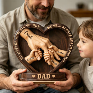 Custom Wooden Plaque - Personalized Father's Day Birthday Gifts For Dad, Grandpa - Crafted With Love