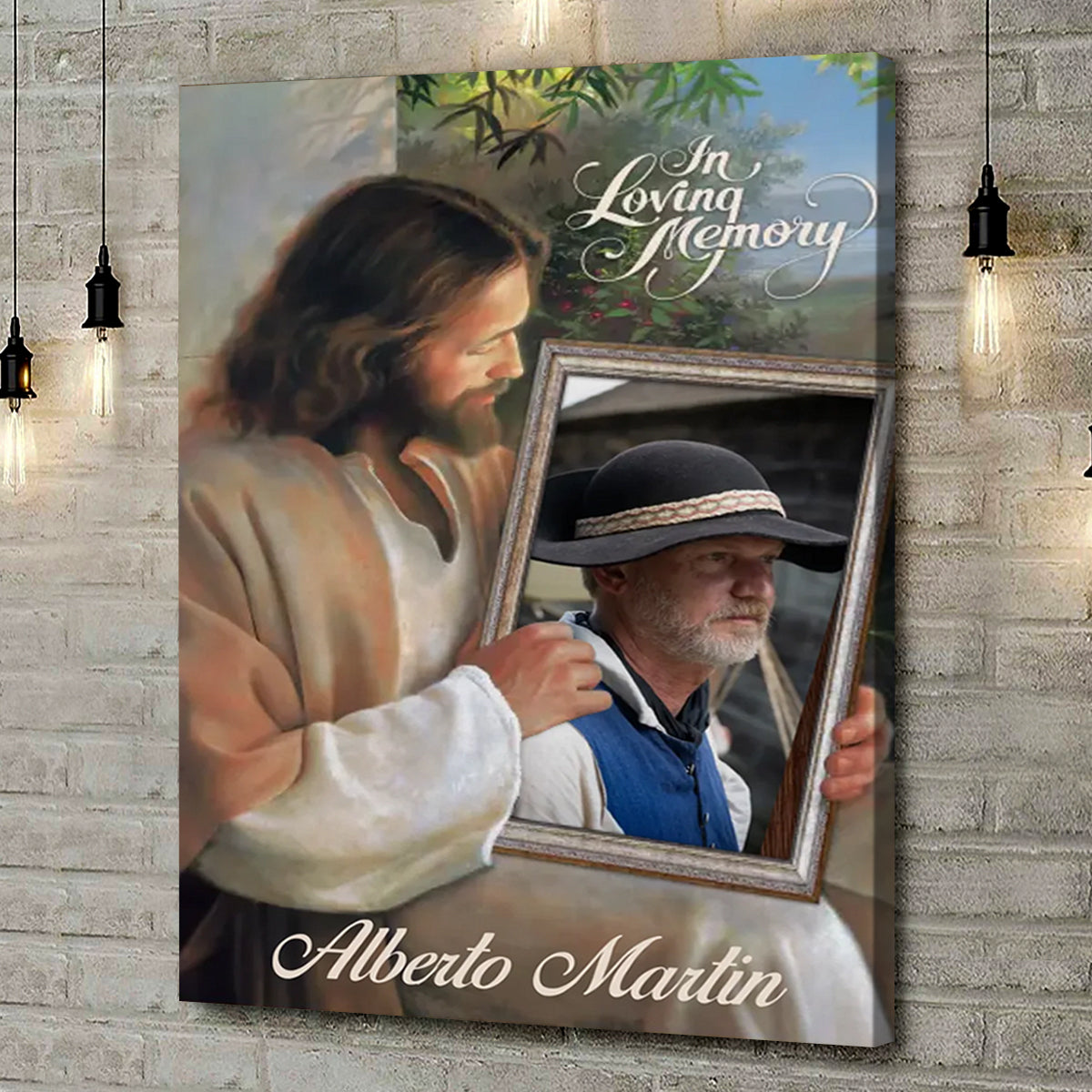 Personalized Jesus Memorial Gift In Loving Memory Canvas Poster