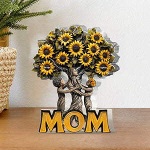 Best Sunflower Mom Ever - Personalized Mother Custom Acrylic Plaque