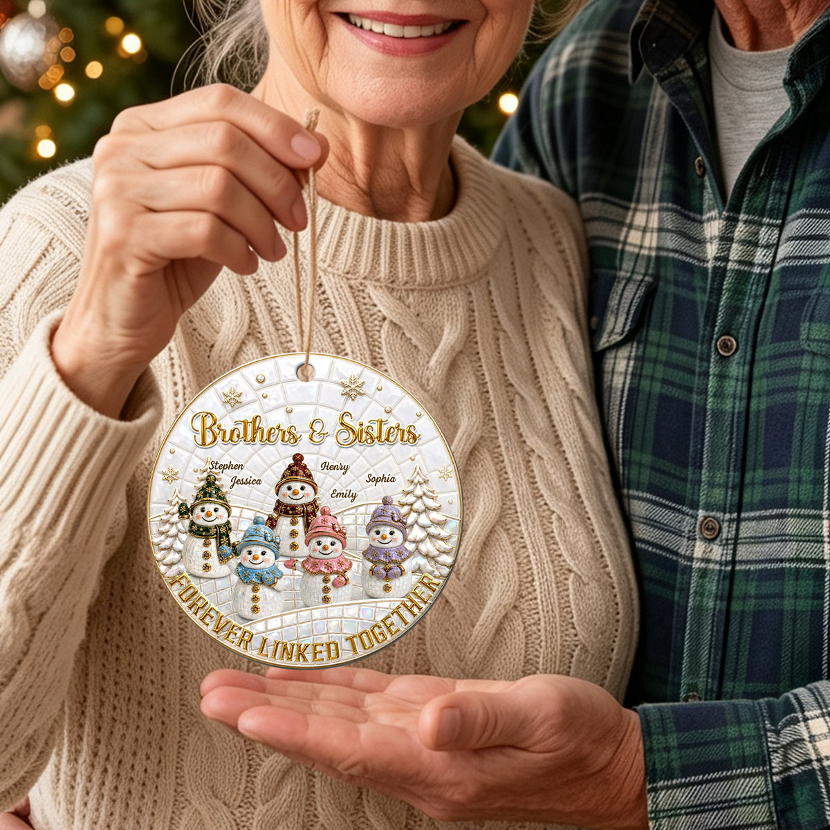 Personalized "Forever Our Bond" Acrylic Ornament – Heartfelt Keepsake Gift
