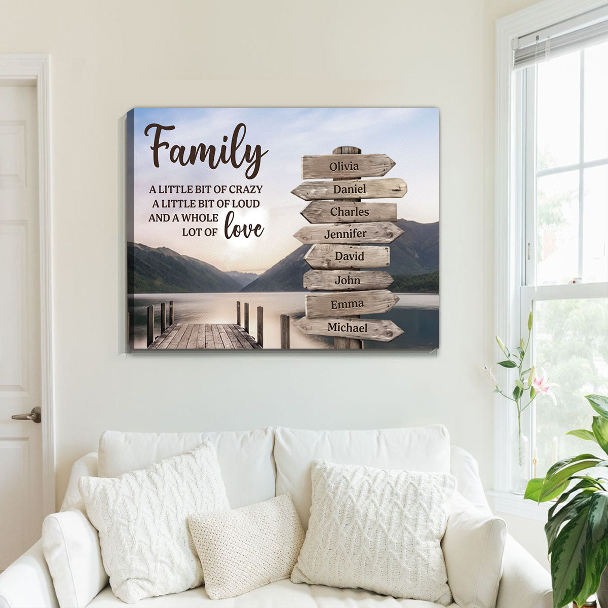 Christmas Gift For Families – Personalized Canvas With Family Names