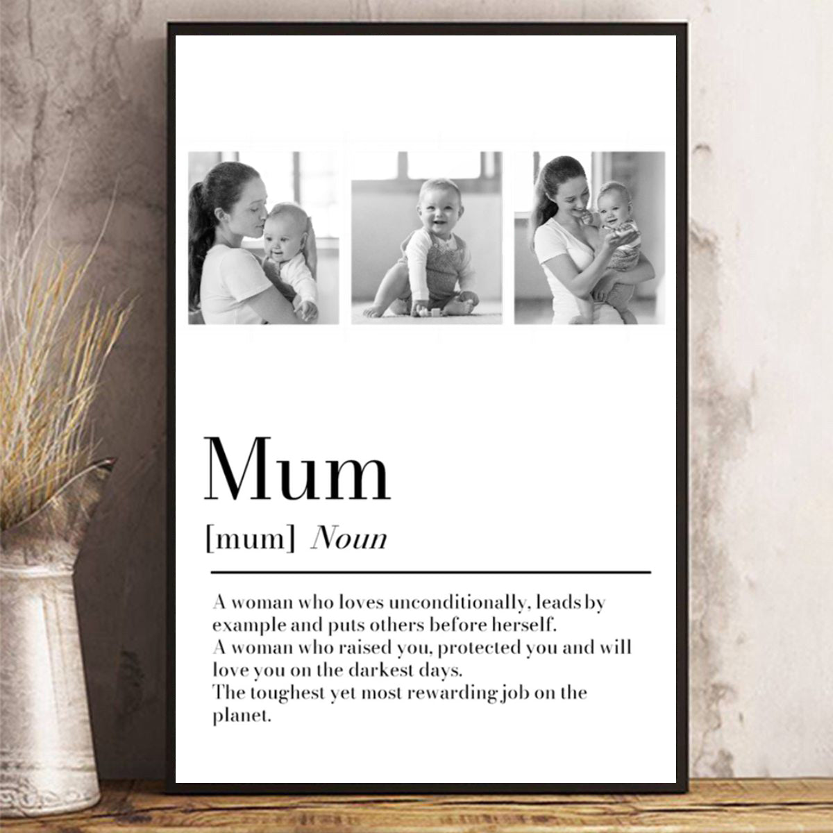Mum Grandma Definition Personalized Picture Collage Canvas Poster