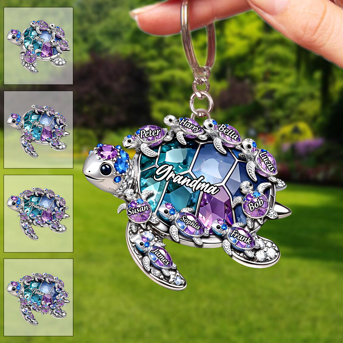 Custom Shaped Acrylic Keychain - Personalized Mother's Day Birthday Gifts For Mom, Grandma