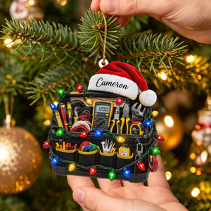 Personalized Electrician Tool Bag Christmas Ornament – Electrician Gift