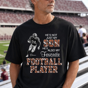 Personalized "Favorite Football Player" T-Shirt – Custom Photo Gift For Grandson & Football Fans