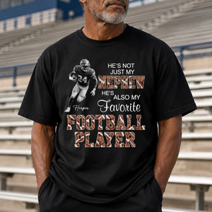 Personalized "Favorite Football Player" T-Shirt – Custom Photo Gift For Grandson & Football Fans