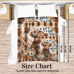 Just A Girl Who Loves Highland Cows Personalized Fleece Blanket