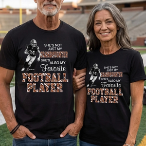 Personalized "Favorite Football Player" T-Shirt – Custom Photo Gift For Grandson & Football Fans