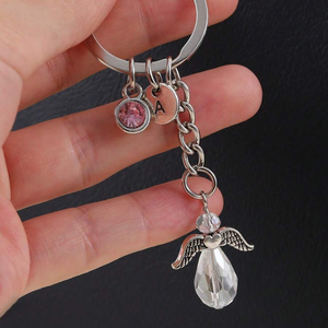 Protection Angel Personalized Guardian Angel Keychain, Best Friend Gift Idea