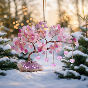 Christmas Gift For Mom/Grandma - Personalized Custom Tree Shaped Acrylic Ornament