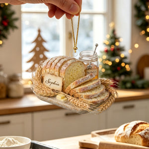 Personalized a Loaf of Potato Flake Sourdough Bread  Ornament, Baking Lovers Christmas Gift